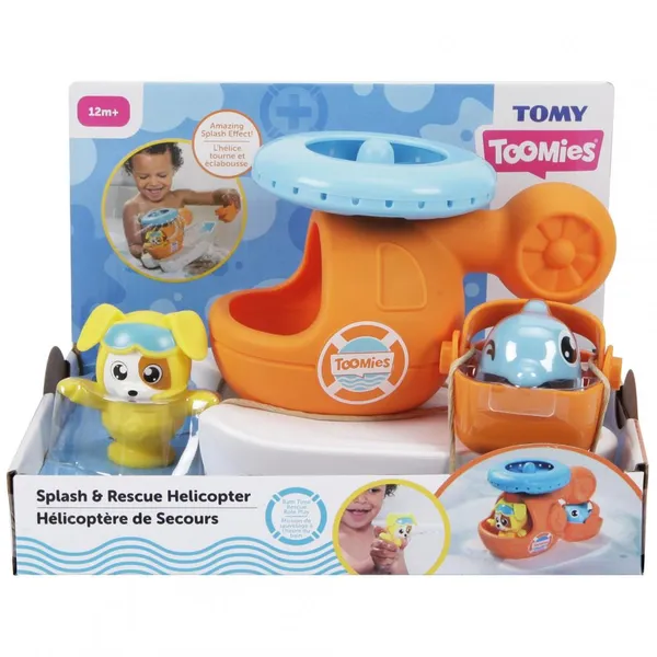 Jucărie de Baie TOMY Elicopter de Salvare Unisex 12 luni+ - imagine 3