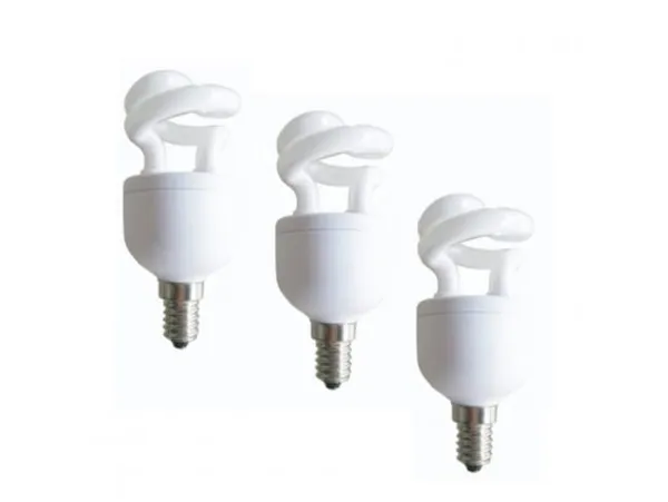 Set 3 becuri Fluorescent PANASONIC EFD5E27HDE14E-3 5W E27 Spirala Alb Cald