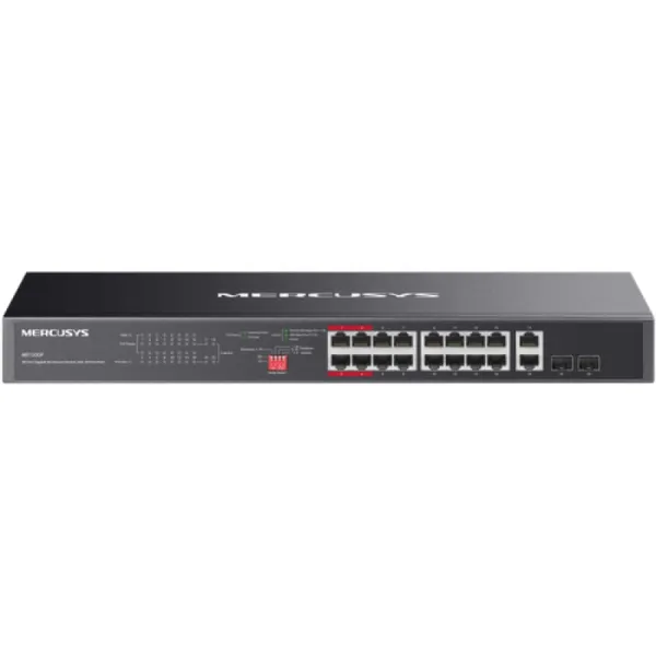 Switch MERCUSYS MS120GP Gigabit PoE+ 16+2 Porturi SFP Rackmount
