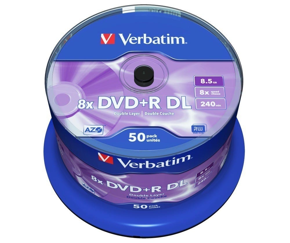 Discuri DVD+R VERBATIM Double Layer 8.5GB 8x 50 buc Spindle