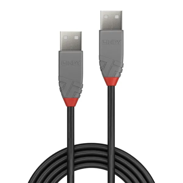 Cablu Transfer LINDY LY-36691 USB 2.0 Type A 0.5m Anthra Line - imagine 2