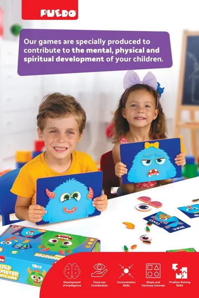 Joc Magnetic PUEDO TOYS Creează Un Monstru 25-49 Piese - imagine 4