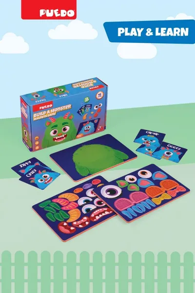 Joc Magnetic PUEDO TOYS Creează Un Monstru 25-49 Piese - imagine 7