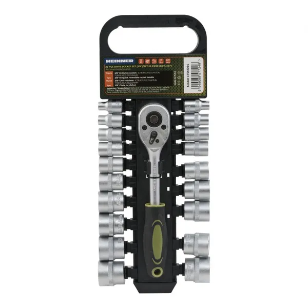 Trusă chei HEINNER CTSM024 20 piese 3/8 CR-V