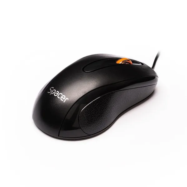 Mouse SPACER SPMO-F01 Cu Fir Optic Negru - imagine 3