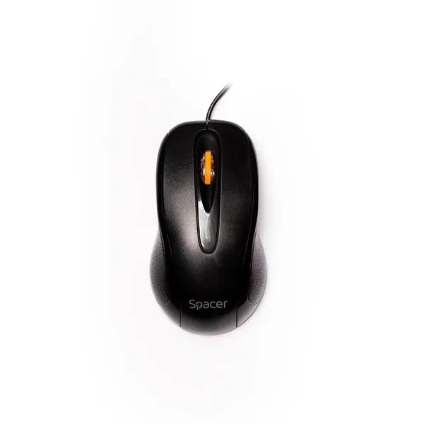 Mouse SPACER SPMO-F01 Cu Fir Optic Negru - imagine 2