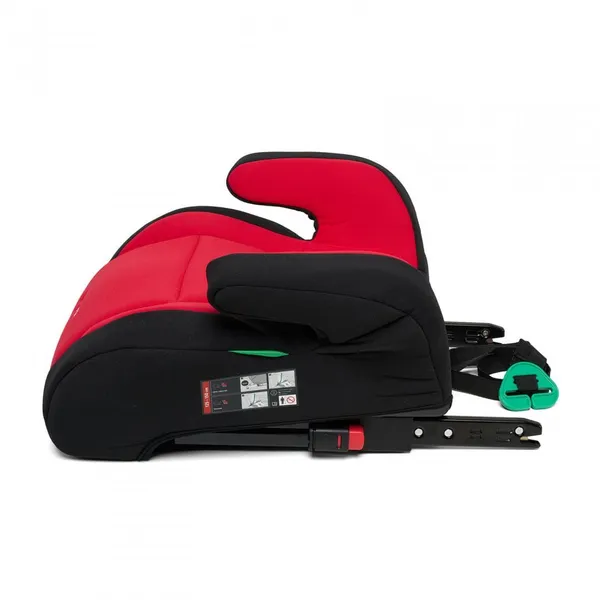 Înălțător Auto U-GROW 125-150 cm R129 Isofix Negru-Roșu - imagine 3