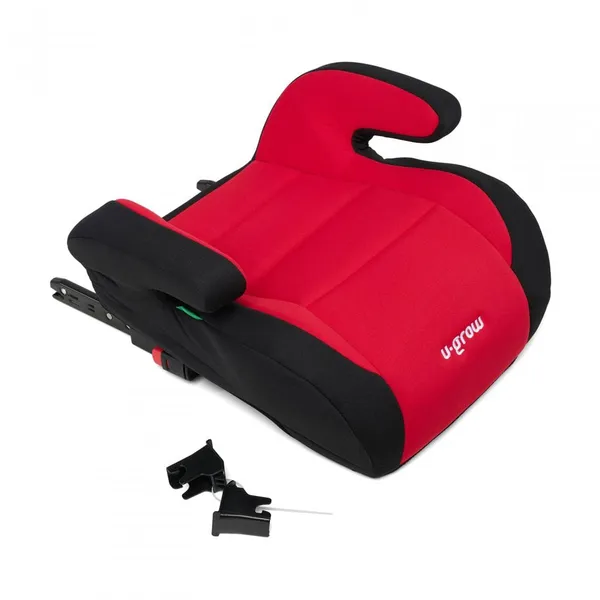 Înălțător Auto U-GROW 125-150 cm R129 Isofix Negru-Roșu - imagine 4