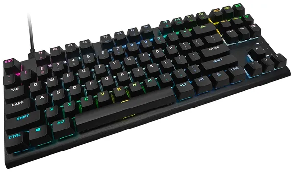 Tastatură PC CORSAIR CH-911D01A-NA TKL 87 taste Iluminată Negru - imagine 4