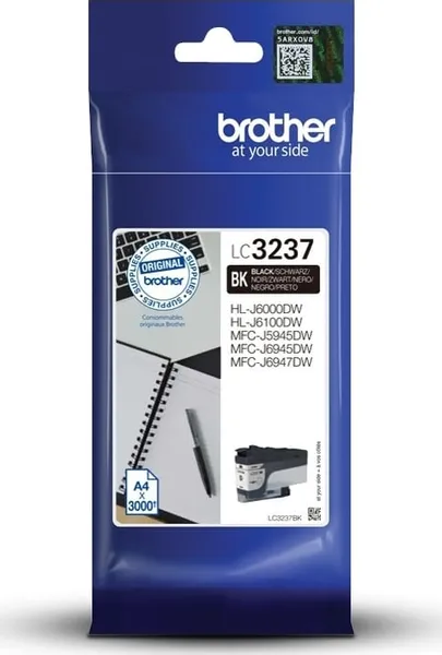 Cartuș Cerneală BROTHER LC3237BK Negru Original 3.000 Pagini - imagine 2