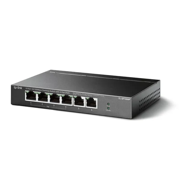 Switch TP-LINK TL-SF1006P 6 Porturi 10/100 Mbps PoE+ - imagine 2