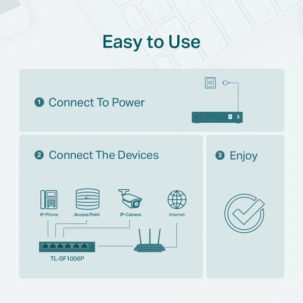 Switch TP-LINK TL-SF1006P 6 Porturi 10/100 Mbps PoE+ - imagine 4
