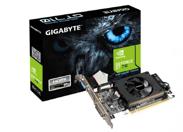 Placă video GIGABYTE GeForce GT 710 2GB GDDR3 PCI-E 2.0 64-bit N710D3-2GL