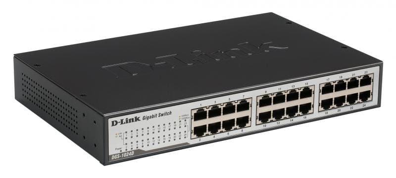Switch D-LINK DGS-1024D 24 Porturi 10/100/1000 Mbps Negru
