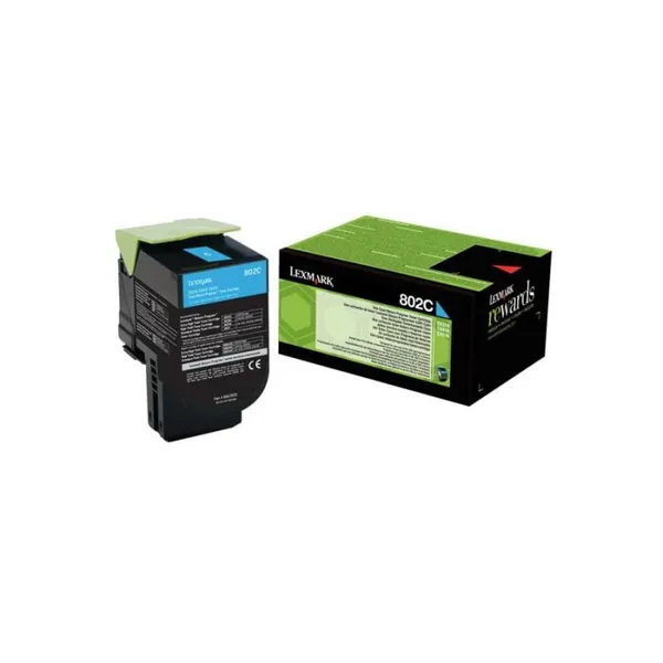 Toner LEXMARK 80C20C0 Cyan Original 1000 Pagini - imagine 2