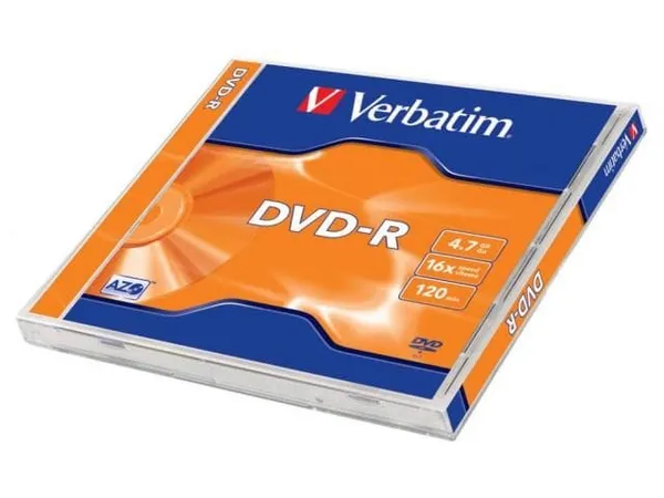 Disc DVD-R VERBATIM Matt Silver 4.7GB 16X Jewel Case 43519
