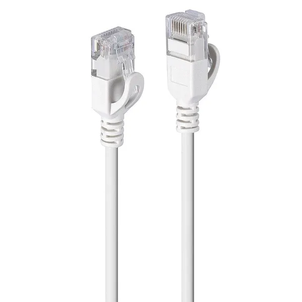 Cablu de Rețea LINDY Ultraslim 2m Cat.6 UTP Alb LY-47584