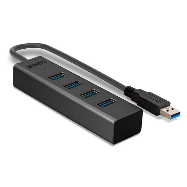 Hub USB LINDY 4 Porturi USB 3.0 USB-A Negru LY-43324 - imagine 2