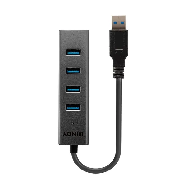 Hub USB LINDY 4 Porturi USB 3.0 USB-A Negru LY-43324