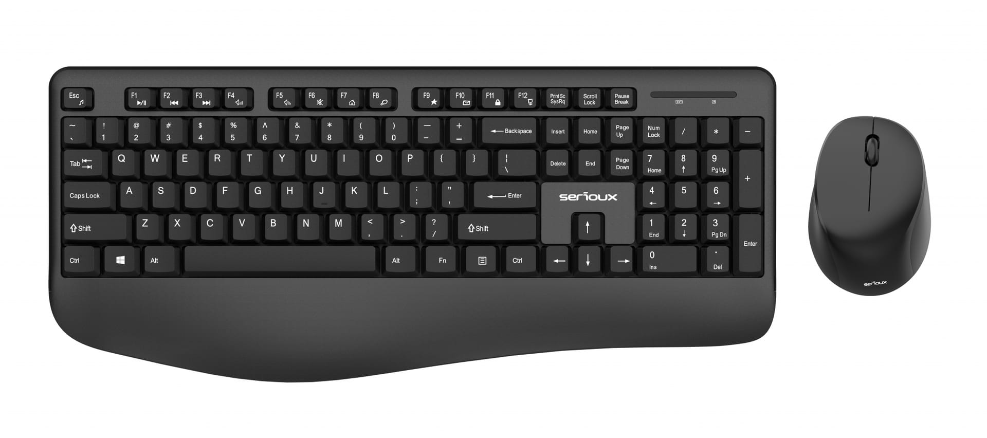 Kit Tastatură Mouse SERIOUX NK9810WR Wireless Negru