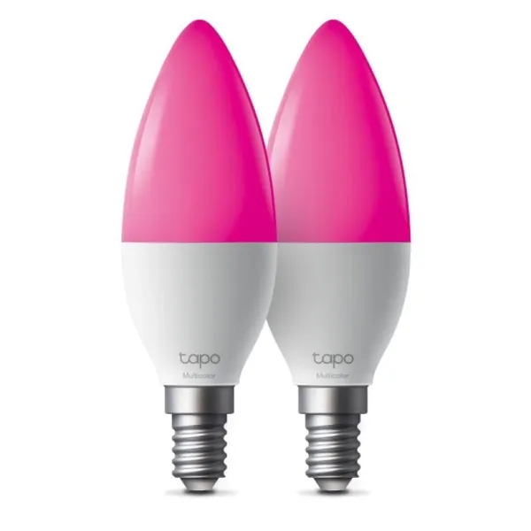 Bec Intelligent TP-LINK Tapo L430C Multicolor E14 Set 2 Bucăți