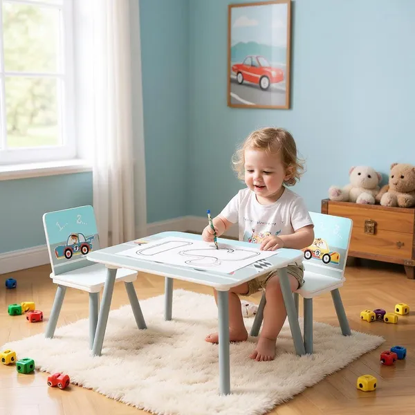 Set Birou și 2 Scaune U-GROW Cars UGMB01-CAR - imagine 4