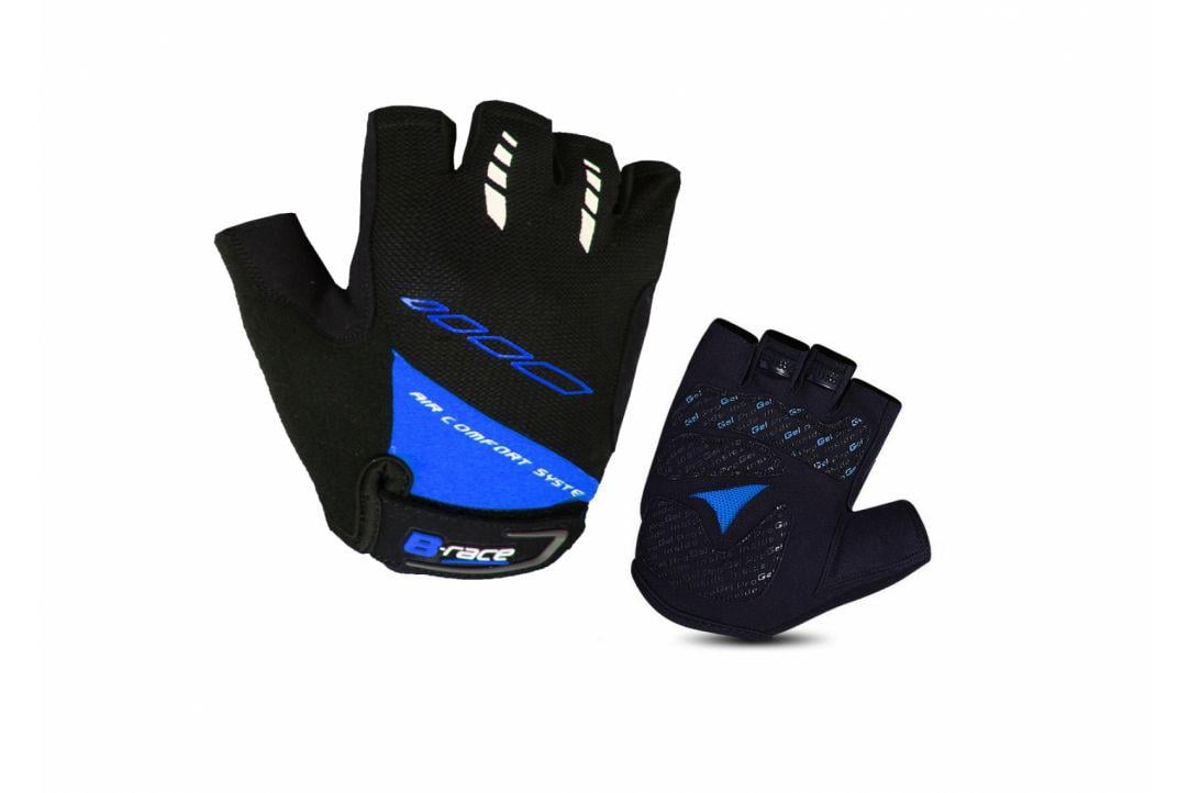 Mănuși B-RACE cu Gel Negru/Albastru L
