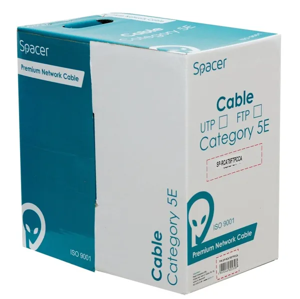 Rolă Cablu SPACER FTP Cat5e 305m SP-RCAT5FTPCCA
