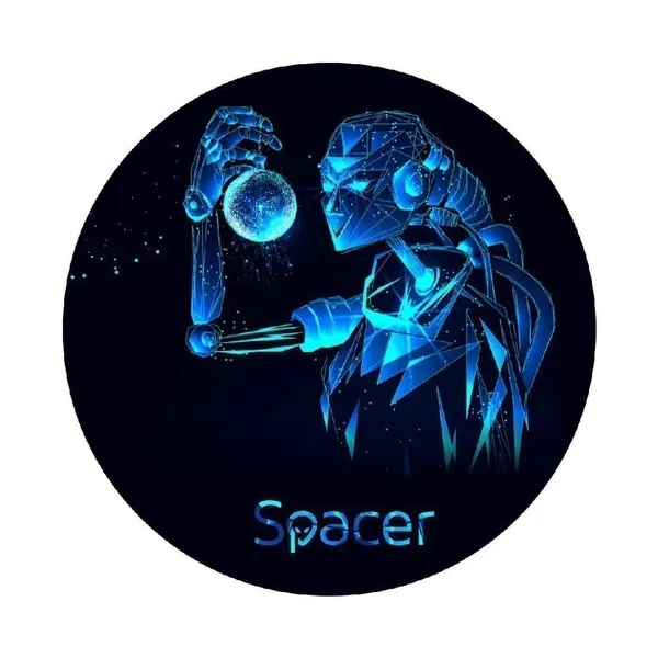 Covor Gaming SPACER Cyborg Negru 120 cm