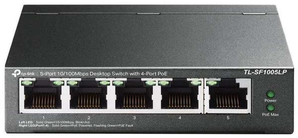 Switch TP-LINK TL-SF1005LP 5 Porturi 10/100 Mbps PoE+