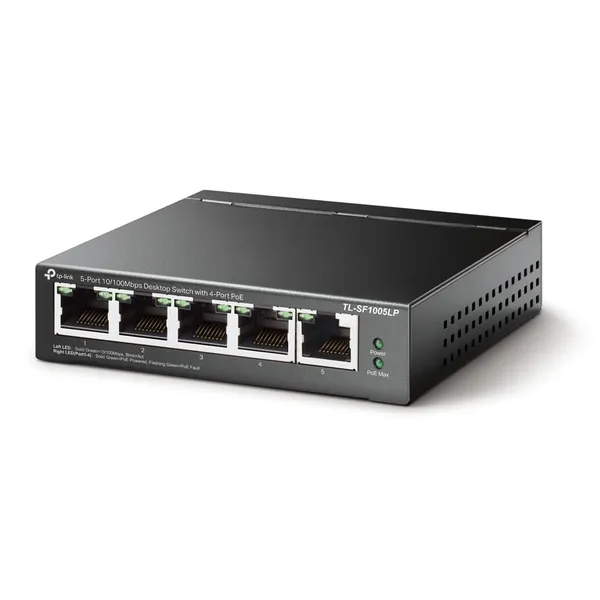 Switch TP-LINK TL-SF1005LP 5 Porturi 10/100 Mbps PoE+ - imagine 2