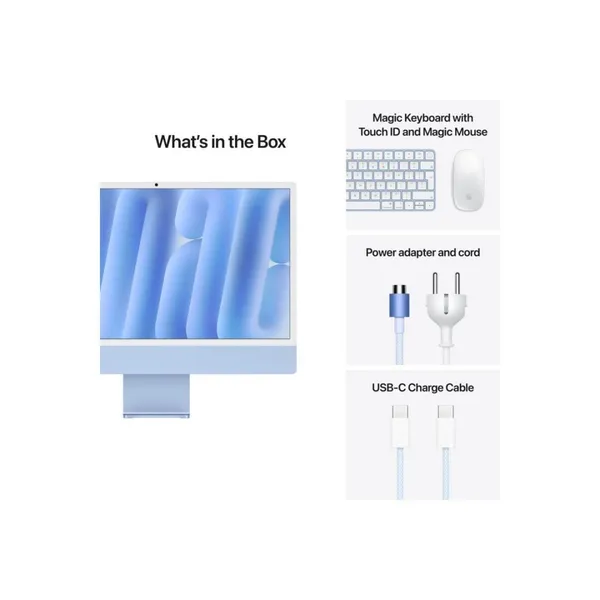 Desktop PC APPLE iMac 24 M4 16GB 512GB Blue 2024 - imagine 4