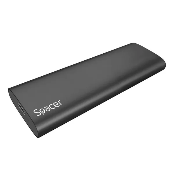 Rack Extern SPACER SSD M.2 PCIe NVMe USB 3.1 Type C Aluminiu Negru
