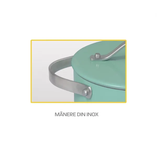 Set Gătit HEINNER Cooking 5 Piese Aluminiu Presat Cretă - imagine 6