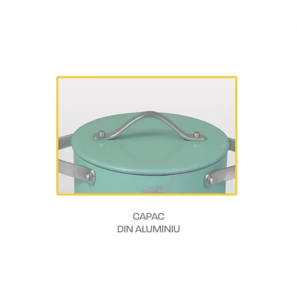 Set Gătit HEINNER Cooking 5 Piese Aluminiu Presat Cretă - imagine 7