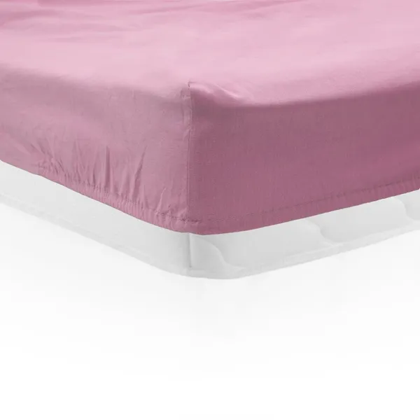 Cearceaf Pat cu Elastic 160x200 cm Roz