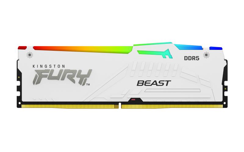Memorie RAM KINGSTON FURY Beast White DDR5 64GB 6000MHz RGB - imagine 5