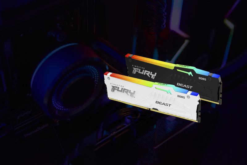 Memorie RAM KINGSTON FURY Beast White DDR5 64GB 6000MHz RGB - imagine 8