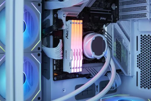 Memorie RAM KINGSTON FURY Beast White DDR5 64GB 6000MHz RGB - imagine 9