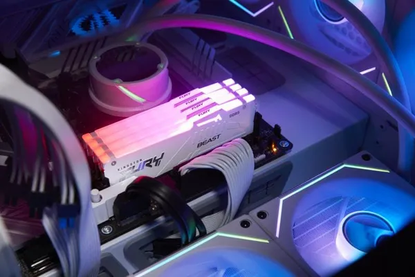Memorie RAM KINGSTON FURY Beast White DDR5 64GB 6000MHz RGB - imagine 10