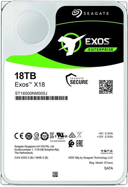 HDD Server SEAGATE Exos X18 18TB 7200rpm 256MB ST18000NM000J - imagine 1