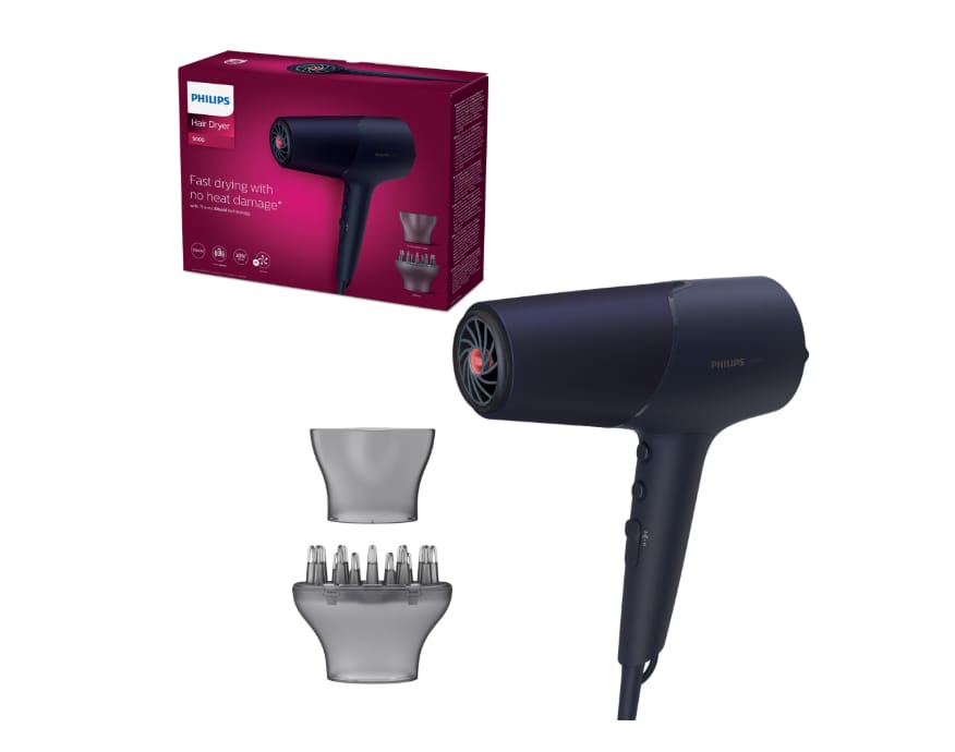 Uscător de păr PHILIPS BHD510/00 2300W ThermoShield Albastru