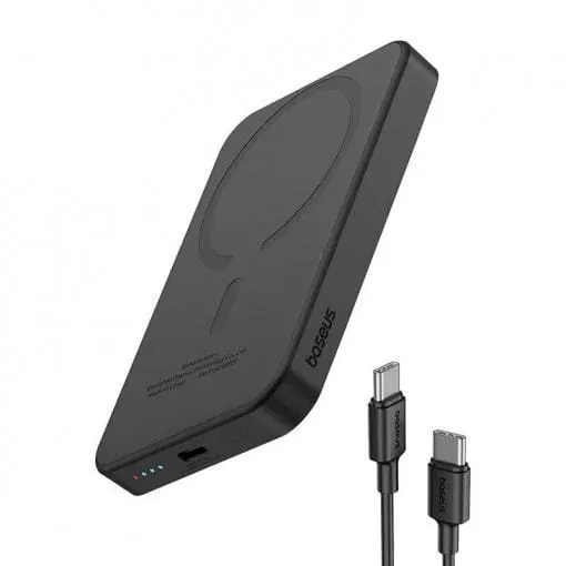 Baterie Externă BASEUS Magnetic Mini Wireless 5000mAh 20W Negru - imagine 2