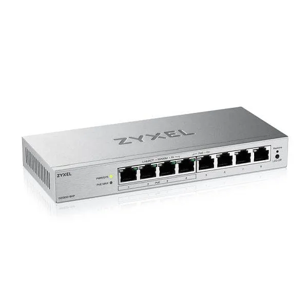 Switch ZYXEL GS1200-8HPV3 8-Port Gigabit PoE Web-Managed - imagine 2