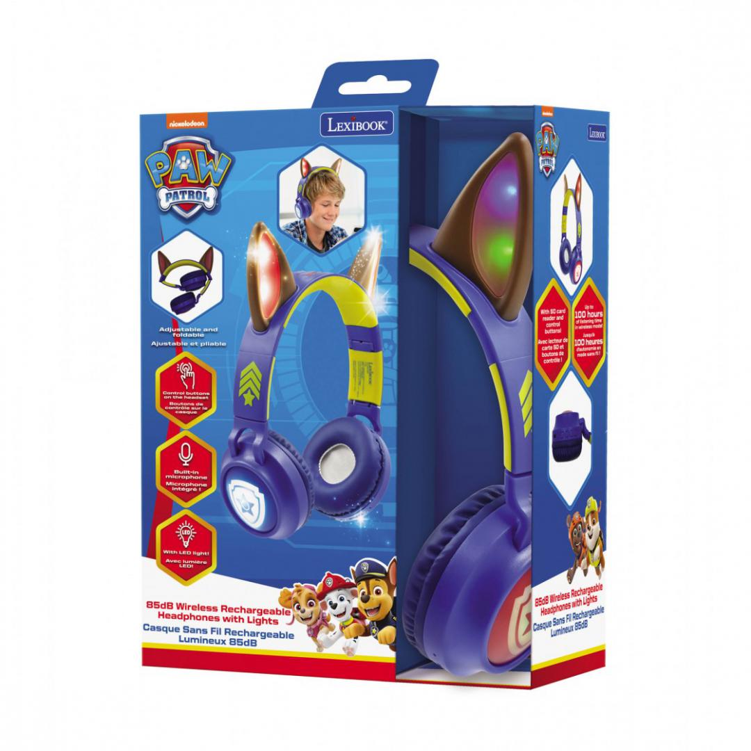 Căști LEXIBOOK Wireless Luminoase Paw Patrol 3D