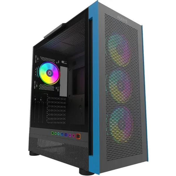 Carcasă AQIRYS Sargas RGB Mid Tower Negru
