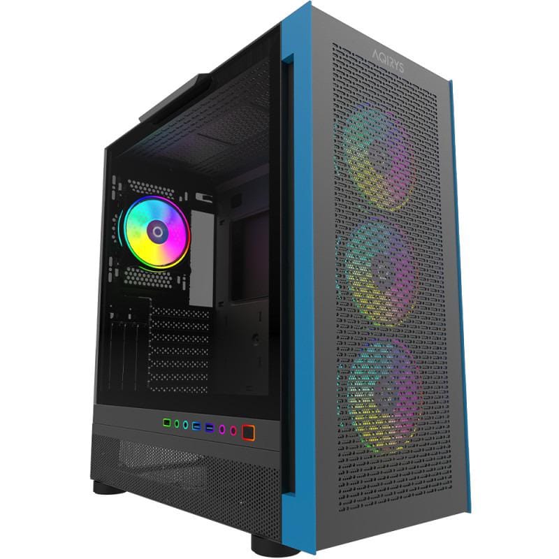 Carcasă AQIRYS Sargas RGB Mid Tower Negru