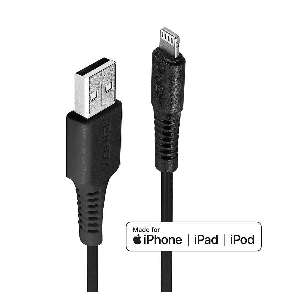 Cablu de date LINDY Lightning USB 2.0 1m Negru LY-31320