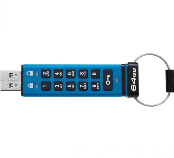 Memorie USB KINGSTON IronKey Keypad 200 64GB Criptată AES-256 - imagine 3