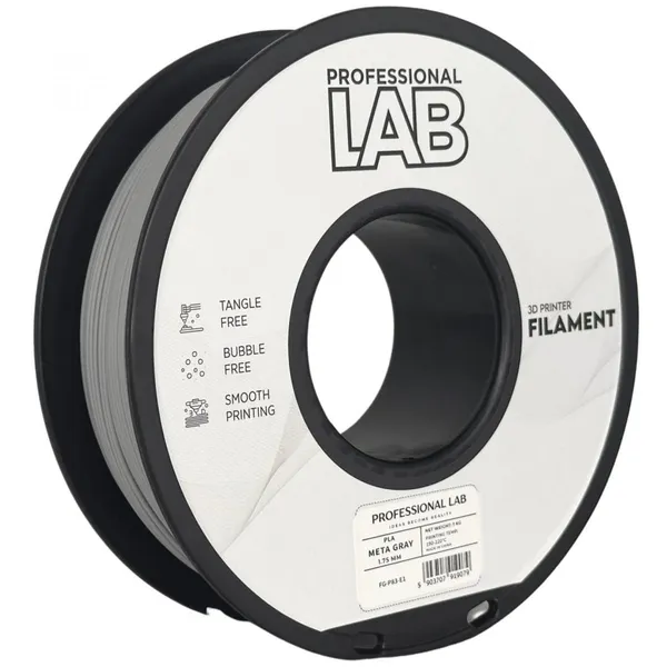 Filament 3D PROFESSIONAL LAB PLA Meta Gray 1.75mm 1kg - imagine 2